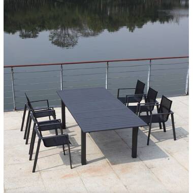 Extendable aluminium garden discount table